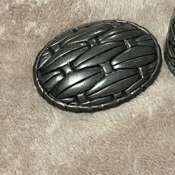 Pierre Deux Basketweave Pewter Box Small trinket - Picture 3 of 13